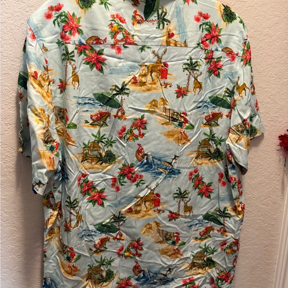 Tommy Bahama Santa Beach Marlin Hawaiian 100% Silk Mens Camp Shirt Large - Picture 4 of 9